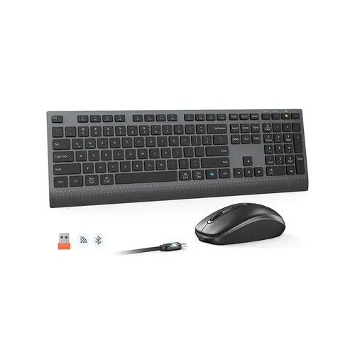 Meetion C2000 Dual Mode Bluetooth & 2.4G Wireless Keyboard and Mouse Combo