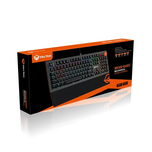 Meetion MK500 Colorful Adjustable Rainbow Backlight Mechanical Gaming Keyboard