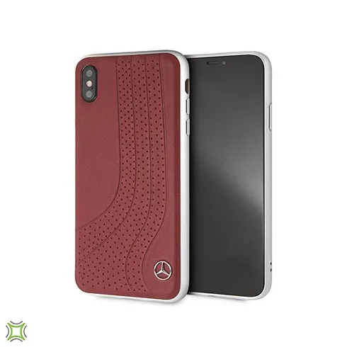 Mercedes Benz New Bow Genuine Leather iPhone Hard Case