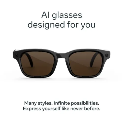 Meta Adventurer AI Glasses - Classic Black/Brown