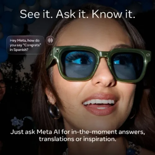Meta Adventurer AI Glasses - Classic Black/Polarised Grey