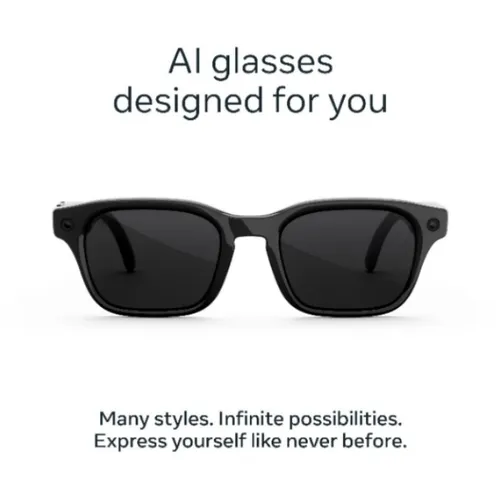 Meta Adventurer AI Glasses - Classic Black/Transitions Grey