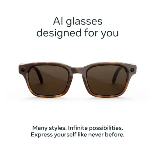 Meta Adventurer AI Glasses - Classic Tortoise/Brown