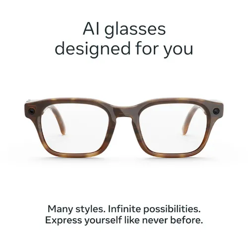Meta Adventurer AI Glasses - Classic Tortoise/Clear