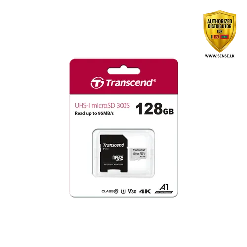 MICRO SD MEMORY - TRANSCEND 128GB W/ADAPTER (5y)