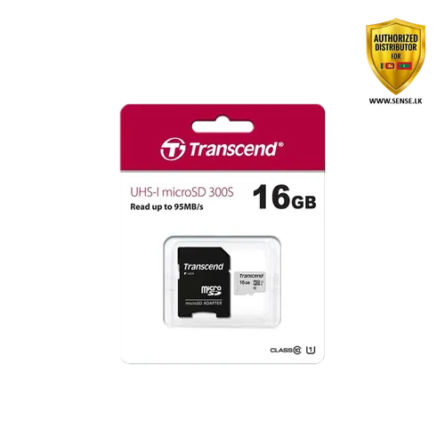 MICRO SD MEMORY - TRANSCEND 16GB W/ADAPTER (5y)