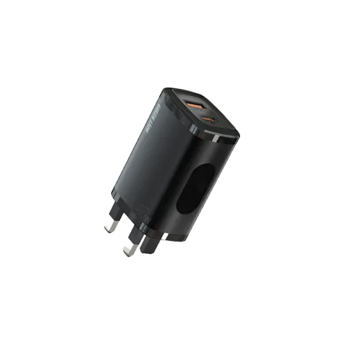 MOBILE POWER ADAPTER - GREEN LION 45W PD +QC 3.0 WALL CHARGER (GN45PDQCWCBK)-6m