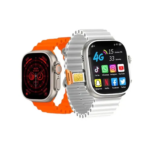 Modio 4G Sim Ultra Smartwatch with 3 Pairs Strap