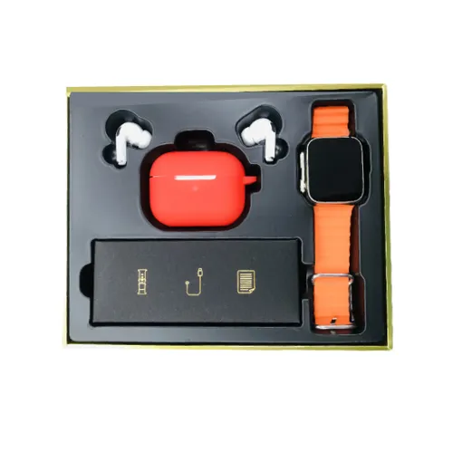 Modio M Ultra Smartwatch With Earbuds (2 straps and Silicone Earbuds case with Hook)