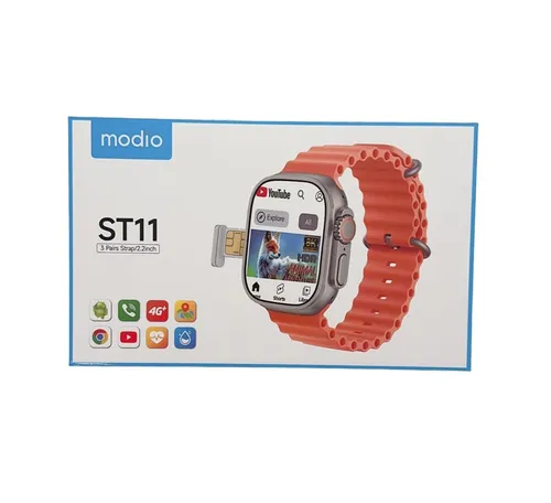 Modio-ST11 Smartwatch with 3 Pairs Strap,2.2 inch