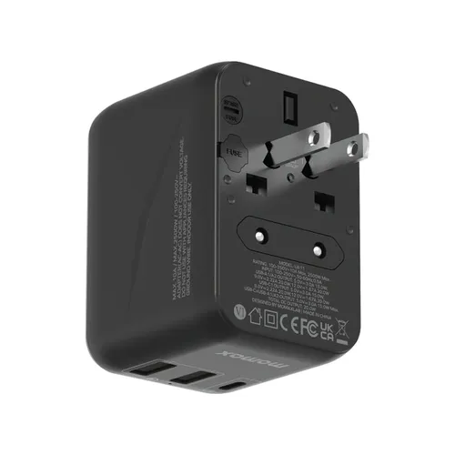 Momax 1-World 3-Port 20W Travel Charger