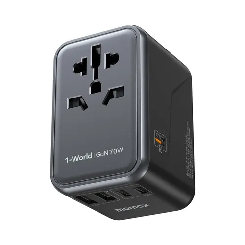 Momax UA8A 1-World Universal 5-Port 70W Travel GaN Charger