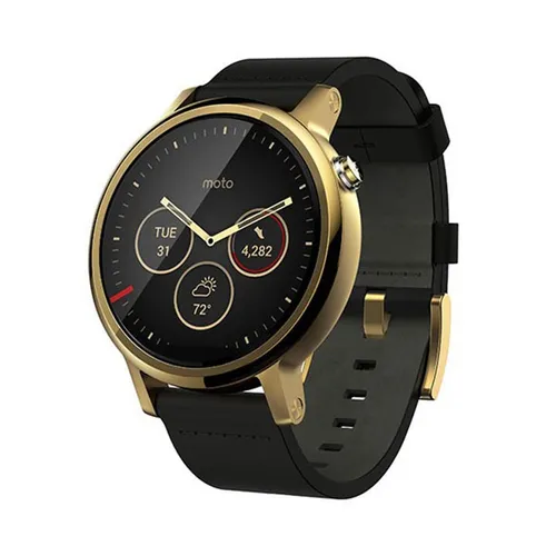 MOTO 2ND GEN BLACK LEATHER-46MM