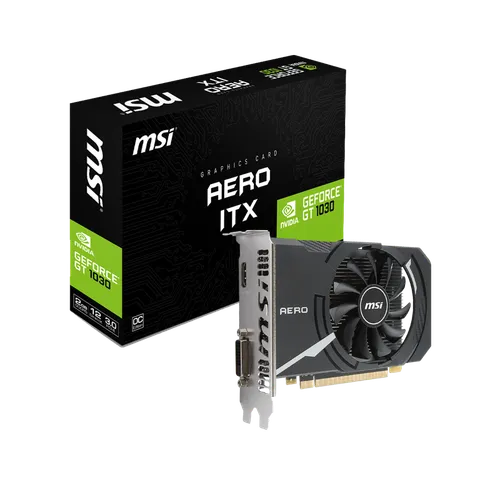 MSI GEFORCE GT 1030 AERO ITX 2GD4 OC GRAPHIC CARD(3y)