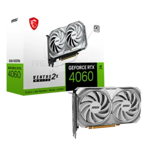 MSI GeForce RTX 4060 VENTUS 2X 8GB OC Graphics Card – White