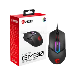 MSI GM30 CLUTCH – 6200DPI 1000Hz Wired RGB Gaming Mouse