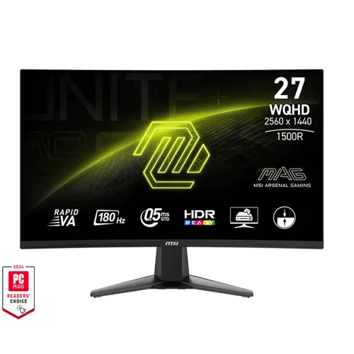 MSI MAG 27CQ6F 27" Inch WQHD (2560 X 1440) 180HZ 0.5MS Amd Freesync Curved Gaming Monitor
