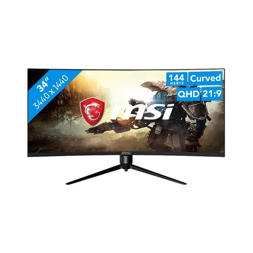 MSI MAG342CQR 34-Inch 144Hz Full HD Curved Gaming Monitor