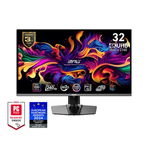 MSI MPG 321URX 32 Inch QD-OLED 4K (3840x2160) 240Hz Gaming Monitor