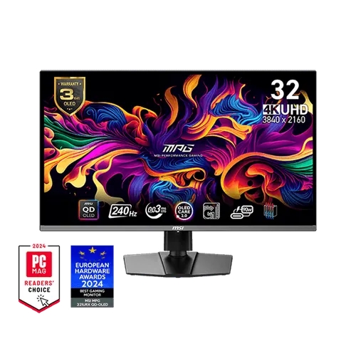 MSI MPG 321URX 32 Inch QD-OLED 4K (3840x2160) 240Hz Gaming Monitor