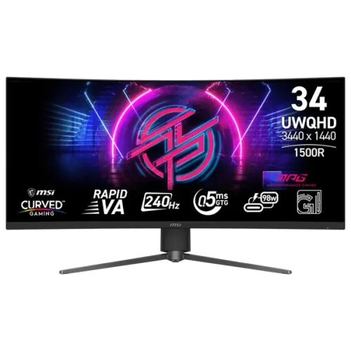 MSI MPG 346CQRF X24 34" UWQHD (3440 X 1440) 240HZ 0.5MS Adaptive Sync Curved Gaming Monitor