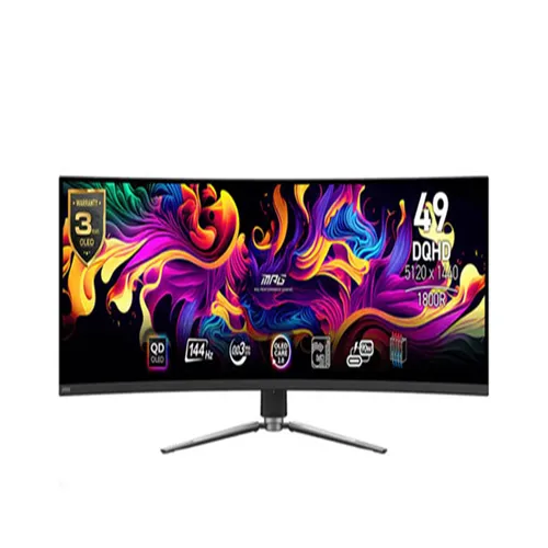 MSI MPG 491CQP 49 Inch QD-OLED DQHD (5120 X 1440) 144hz 0.03ms Adaptive-Sync Compatible Frameless Gaming Monitor