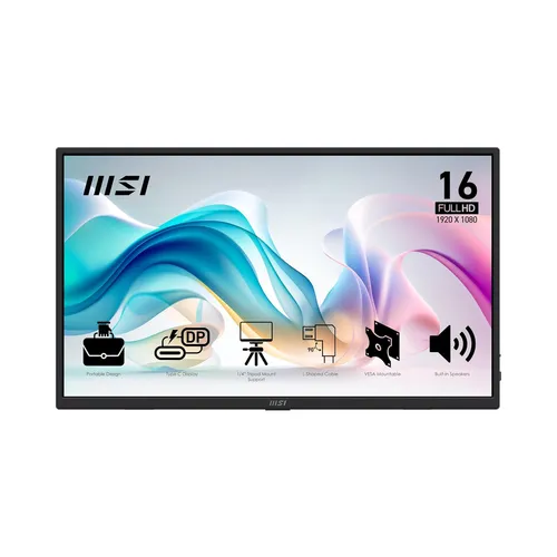 MSI Pro MP165 E6 15.6" Inch FHD IPS 60Hz Portable Monitor