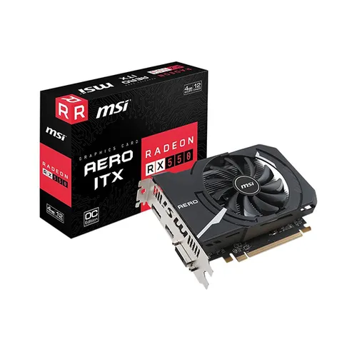 MSI Radeon RX 550 AERO ITX 4G OC GDDR5 Graphics Card