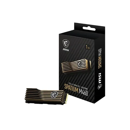 MSI Spatium M460 1TB PCIE 4.0 NVME M.2 Heatsink Solid State Drive