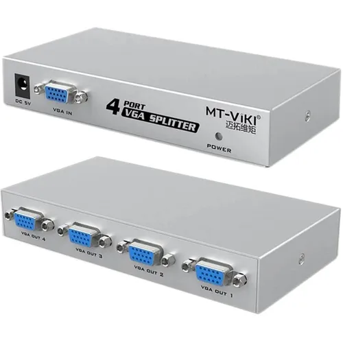 MT 4 Port 4 Out 1 in VGA Splitter