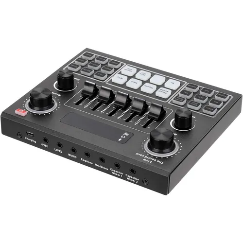 Multifunctional Live V9 Sound Card and BM800 Suspension Microphone Set for Broadcasting and Recording Podcasts