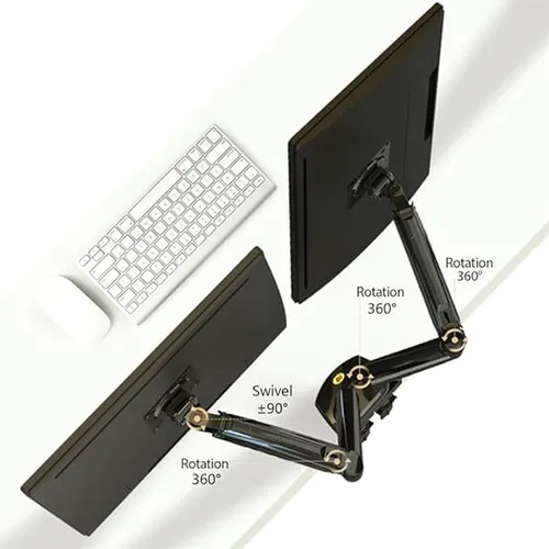 NB North Bayou F160 17"-27" Desk Mount Stand Computer Dual Monitor Arm
