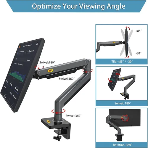NB North Bayou G40 Full Motion Single Monitor Mount