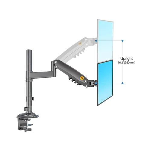 NB North Bayou H100 Long Arm Heavy-Duty Single Monitor Arm for 17-30 inch Displays – Adjustable Gas Spring Mount with VESA Compatibility