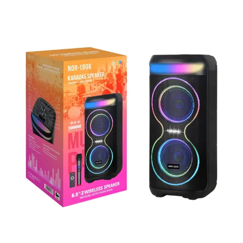 NDR-1806 Dual 6.5" x2 Wireless Karaoke Speaker