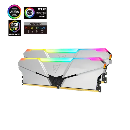 NETAC SHADOW RGB 16GB(8GB*2) DDR4 3200MHZ C14 SILVER(3y)
