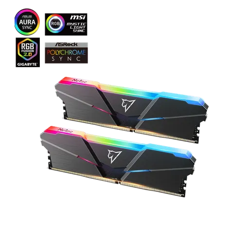 NETAC SHADOW RGB 16GB(8GB*2) DDR4 3200MHZ C16 GREY(3y)