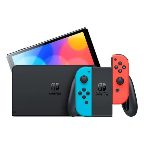 Nintendo Switch OLED Neon Red Blue Console - HEG-001