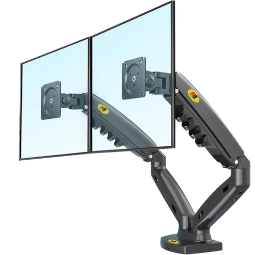 North Bayou F160 17″-27″ Full Motion Dual Ergonomic Monitor Desk Mount