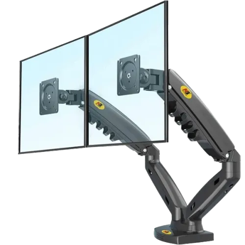 North Bayou F160 Full Motion Dual Monitor Desk Mount 17″- 27″