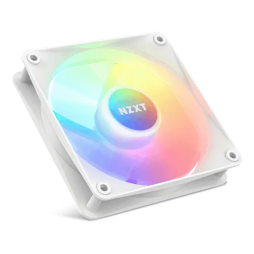 NZXT F120 RGB Core 120mm Hub-Mounted Single Pack RGB Fan WHITE/ Black