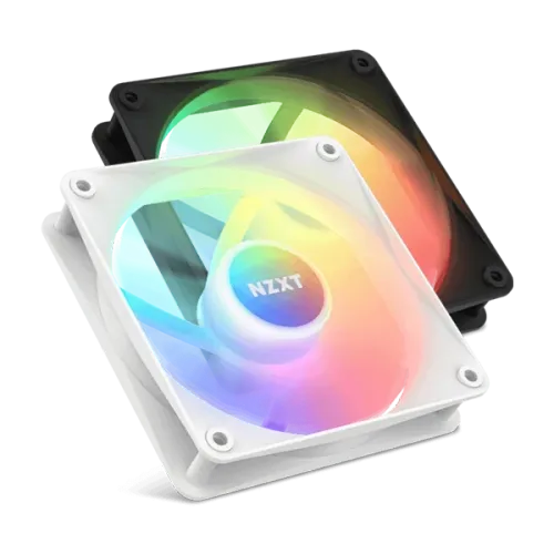 NZXT F120 RGB Core 120mm Hub-Mounted Single Pack RGB Fan WHITE/ Black