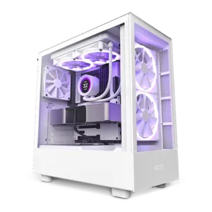 NZXT H5 Elite Edition RGB ATX Mid Tower Case – White