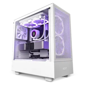 NZXT H5 Flow Edition ATX Mid Tower Case – White