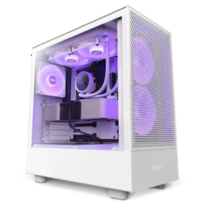 NZXT H5 Flow RGB Edition ATX Mid Tower Case – White