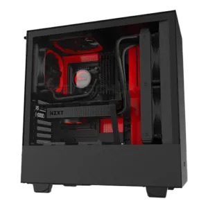 NZXT H510 Compact Gaming PC Case | Black + Red