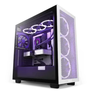 NZXT H7 Flow Edition ATX Mid Tower Case – Black + White