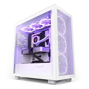 NZXT H7 Flow Edition ATX Mid Tower Case – White
