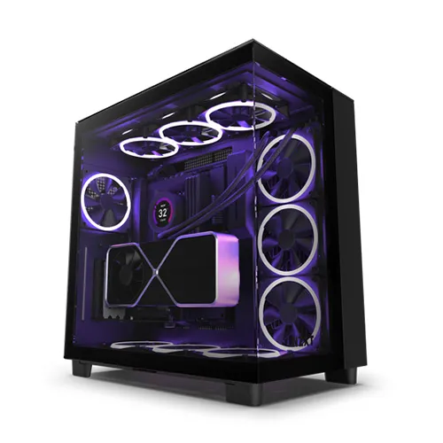 NZXT H9 Elite Edition RGB ATX Mid Tower Premium Black Case