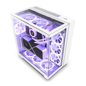 NZXT H9 Elite Edition RGB ATX Mid Tower Premium Case – White